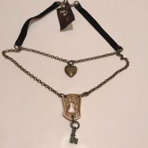 NWT Soulfully Worn heart key locket necklace